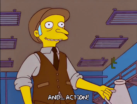 The Simpsons's Mr. Burns yells And... Action!