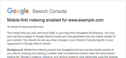 Google search console