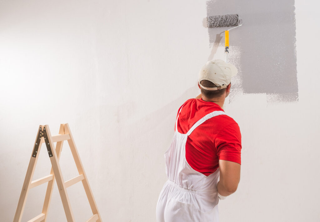 Painting a wall for marketing strategies for contractors
