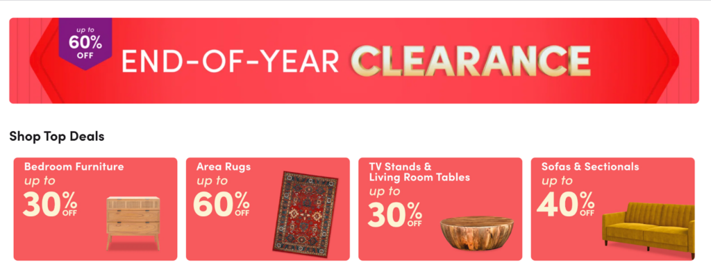 end of year clearance
